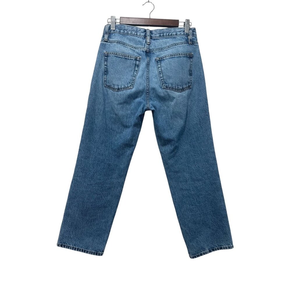 Frame The Hang Jeans Womens 25 Blue Selvedge Straight Leg Mid Rise Rigid Cotton - Picture 3 of 14